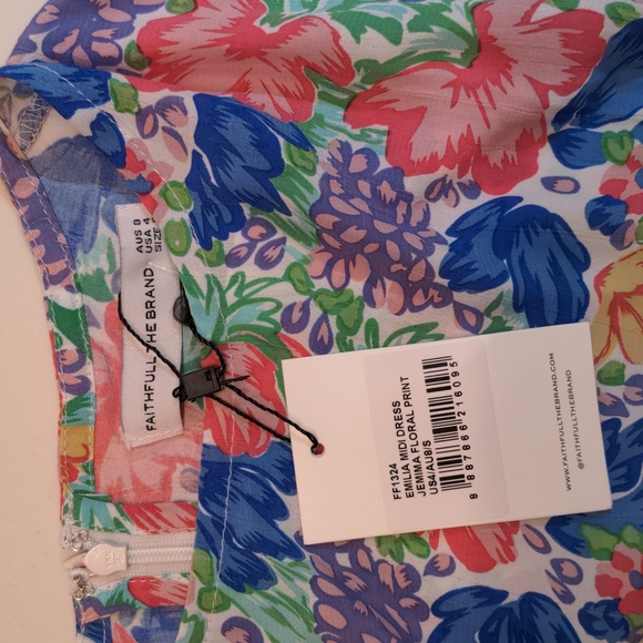 Faithfull the Brand,Emilia midi dress,NWT,small - Picture 4 of 7